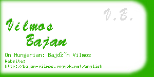 vilmos bajan business card